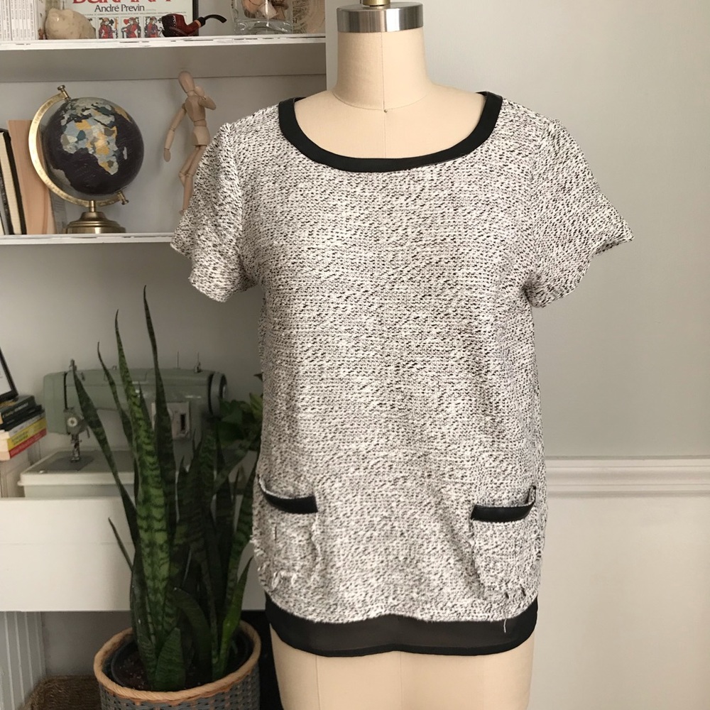 WHBM • Patch Pocket Tweed Blouse - Picture 2 of 8